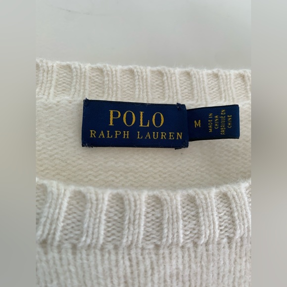 Polo Ralph Lauren - Women’s Natural Teddy Bear Intarsia Jumper - Picture 6 of 7